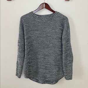 SO Knit Sweater Gray Long-Sleeve Acrylic Fall Winter Casual Size Large